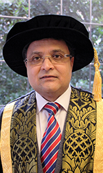 Prof. Atulya Nagar PVC Research gowned image